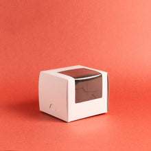 Load image into Gallery viewer, white single cupcake window box